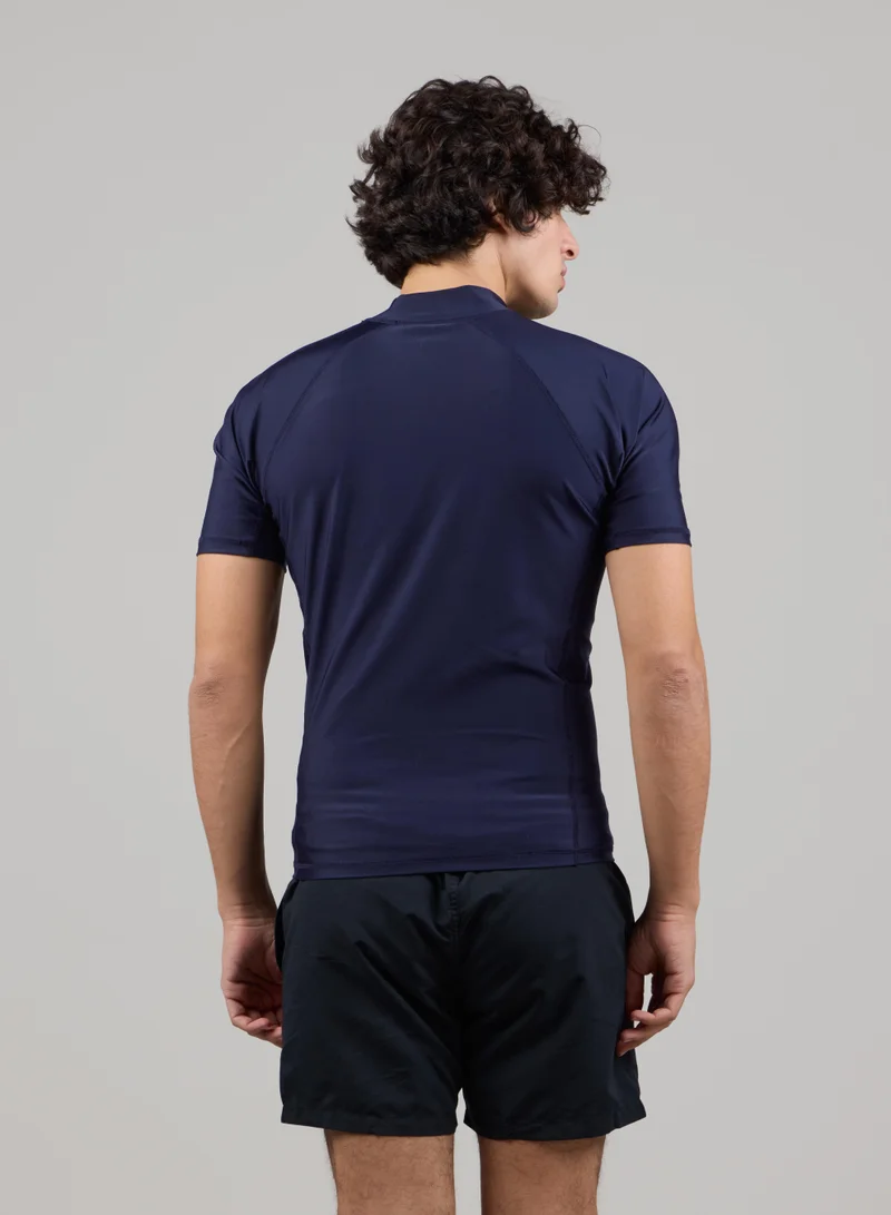 Just Nature Navy Blue Short Sleeve Rashguard for Men | Best Price UAE